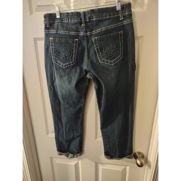 Zenobia Denim Jeans Size XL Cropped/ Cuffed Blue - Picture 3 of 7